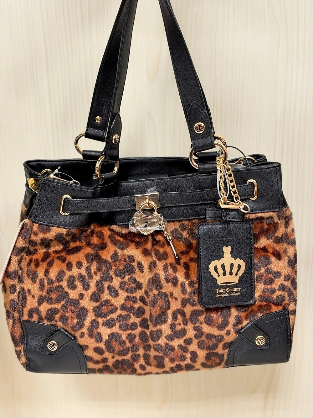 Juicy Couture Luxe Glamour Leopard Tote Leopard Tote Brown & Black NWT